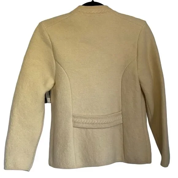 Giesswein Ladies M Cream Pure Wool Jacket Coat Timeless Classic‎ Quiet Luxury - Picture 2 of 12